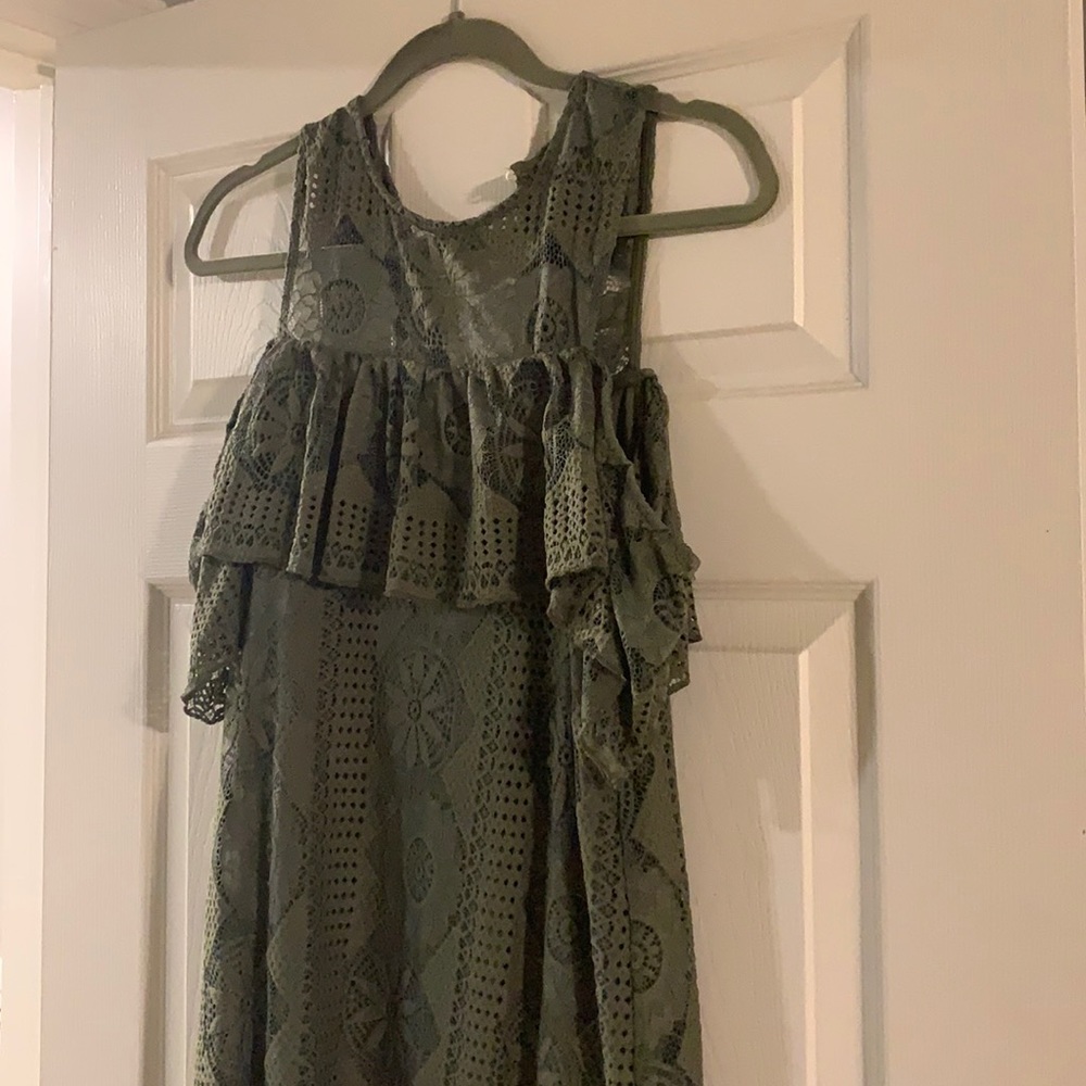 Green Crochet Dress